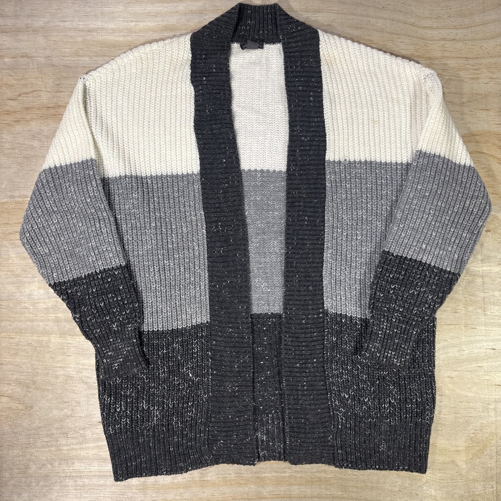 Eddie Bauer Women's Open Cardigan Color Block Long Sleeve Size‎ Small